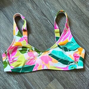 Xhilaration Floral Multicolor Bikini Top